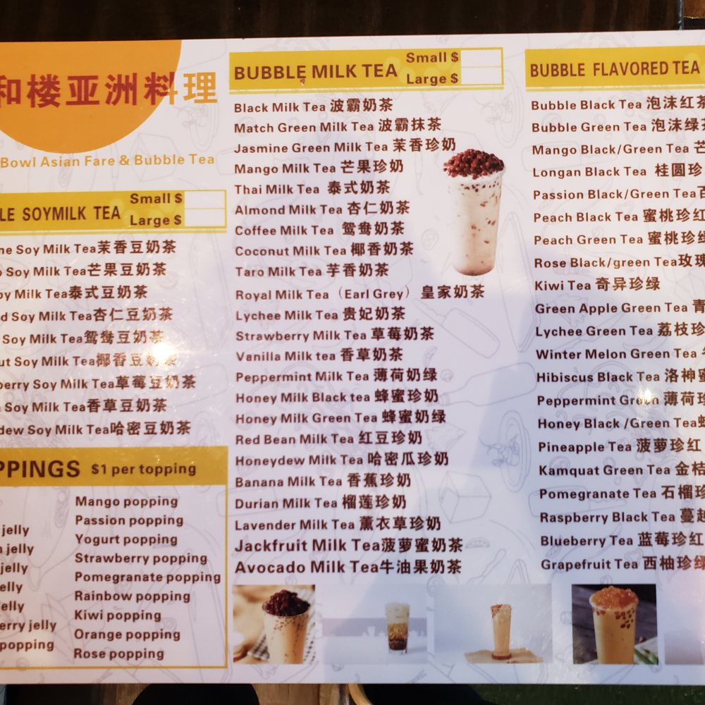 Tea 'n' Bowl - Drink Menu September 2020 - Bubble Tea Near Me - Cincinnati, Ohio Tea 'n' Bowl - Drink Menu September 2020 - Bubble Tea Near Me - Cincinnati, Ohio
