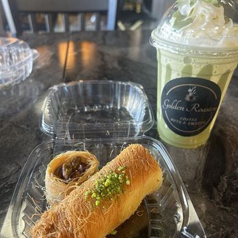 Golden Roastery - Turkish baclava, Pistachio Frappuccino Small - Coffee Roasteries Near Me - Houston, Texas