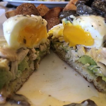 Rosine's Restaurant - Turkey, Avo n Mushroom Benedict. Eggs cooked to perfection! - American Near Me - Monterey, California
