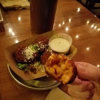 Feast BBQ - Crispy Mac and Cheese Balls, horseradish sauce, cotija and cilantro - Barbeque Near Me - Louisville, Kentucky Feast BBQ - Crispy Mac and Cheese Balls, horseradish sauce, cotija and cilantro - Barbeque Near Me - Louisville, Kentucky