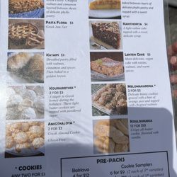 South Bay Greek Festival - Pastry & Cookie Menu