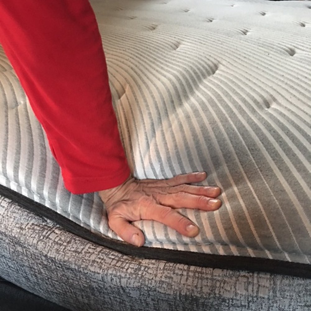 Interiors Home - Firm mattress ??? Collapses at the edge 8-10" with pressure. Imagine your back and hips at this point. - Interior Design Near Me - Lancaster, Pennsylvania Interiors Home - Firm mattress ??? Collapses at the edge 8-10" with pressure. Imagine your back and hips at this point. - Interior Design Near Me - Lancaster, Pennsylvania