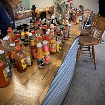 Heart & Soul Country Kitchen - Hot sauce bar for days! A little slice of heaven! - Breakfast & Brunch Near Me - Arnold, California