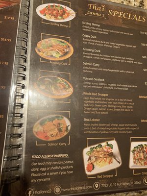 Menu photo 3 Thai Lanna 2 Port Richey, FL Menu photo 3 Thai Lanna 2 Port Richey, FL