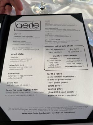 Menu photo 1 Aerie Restaurant & Lounge Acme, MI