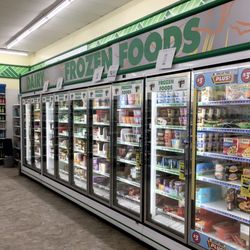 Dollar Tree - Refrigerated and frozen foods available here.