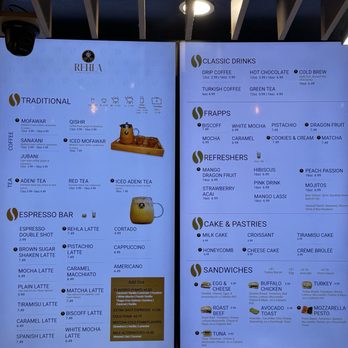 Rehla Coffee House - Menu - Coffee & Tea Near Me - Royal Oak, Michigan