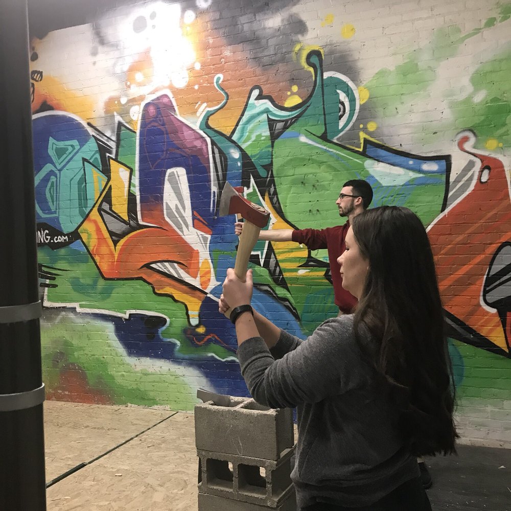 Bad Axe Throwing - 2 lanes rolling at once - Recreation Centers Near Me - Indianapolis, Indiana