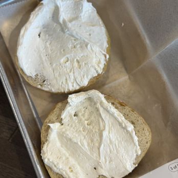 Hush Coffee Roasters - Sourdough Bagel with cream cheese - Coffee Roasteries Near Me - Murrieta, California Hush Coffee Roasters - Sourdough Bagel with cream cheese - Coffee Roasteries Near Me - Murrieta, California