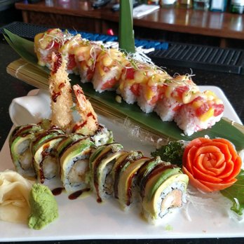 Ichiro Japanese - Two of the rolls we got. Top is the Mango Madness roll and the bottom is the Crazy Friday roll, both were absolutely amazing! - Japanese Near Me - Geneva, New York Ichiro Japanese - Two of the rolls we got. Top is the Mango Madness roll and the bottom is the Crazy Friday roll, both were absolutely amazing! - Japanese Near Me - Geneva, New York
