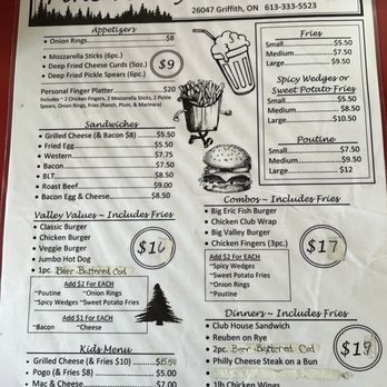 Pine Valley Restaurant - Menu - American Near Me - Griffith, Ontario Pine Valley Restaurant - Menu - American Near Me - Griffith, Ontario