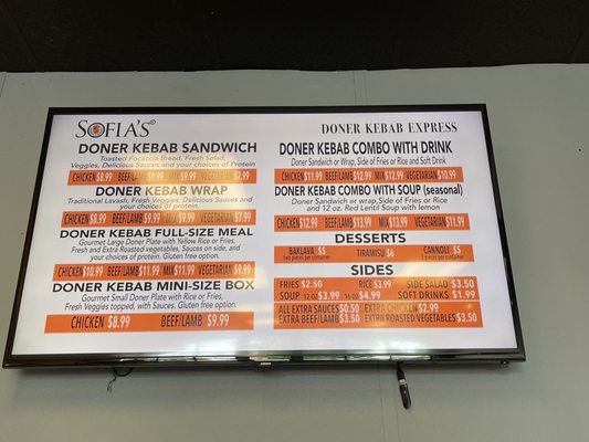 Menu photo 2 Sofia’s Doner Kebab Express West Jordan, UT Menu photo 2 Sofia’s Doner Kebab Express West Jordan, UT