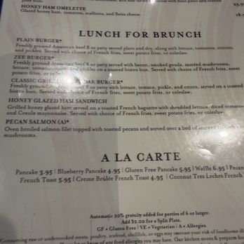 Chez Zee American Bistro - Menu - Desserts Near Me - Austin, Texas