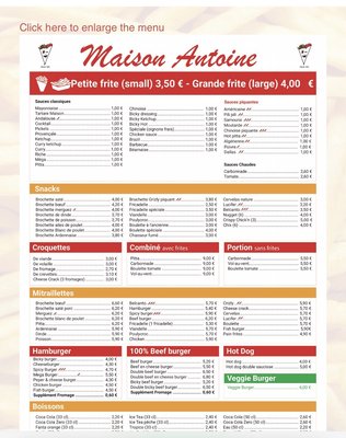 Menu photo 1 Maison Antoine Etterbeek, BRU Menu photo 1 Maison Antoine Etterbeek, BRU