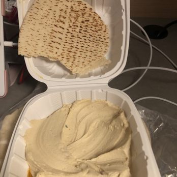 Garlic Crush - Hummus ( sorry I was starving forgot to take a pic till after I ate some lol) - Mediterranean Near Me - Seattle, Washington