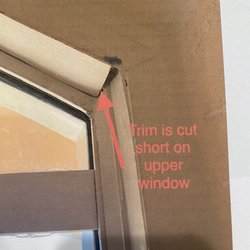 Florida Window & Door - Crappy trim work coming apart.