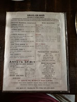 Menu photo 8 GRAY'S On Main Franklin, TN Menu photo 8 GRAY'S On Main Franklin, TN