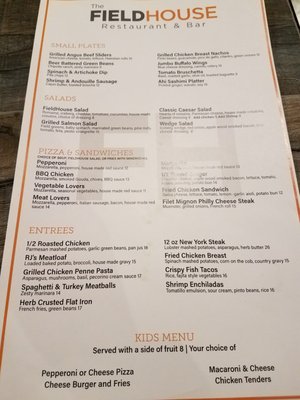 Menu photo 7 Fieldhouse Restaurant & Bar Norco, CA