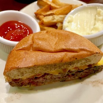 Maggie's Restaurant - Bacon Cheeseburger w/ ketchup mayo sautéed onions & shrooms Fresh Cut Fries as the side - American Near Me - Westminster, Maryland Maggie's Restaurant - Bacon Cheeseburger w/ ketchup mayo sautéed onions & shrooms Fresh Cut Fries as the side - American Near Me - Westminster, Maryland