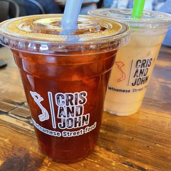 Cris and John - Thai Tea (sans half & half) and Horchata - Vietnamese Near Me - Dallas, Texas