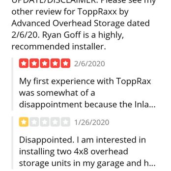 SoCal Overhead - Previous review left under ToppRax (Inland Empire branch) and review for Advanced Overhead Storage a.k.a. So Cal Overhead Storage. - Self Storage Near Me