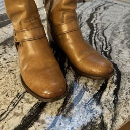 Repaired leather boot