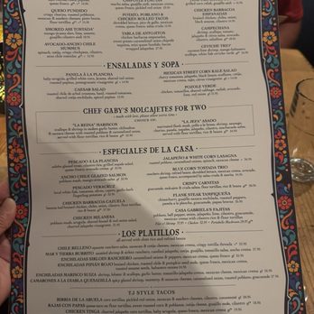 Casa Gabriela - Menu - Mexican Near Me - La Mesa, California
