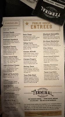 Menu photo 8 The Terminal Public House Terre Haute, IN