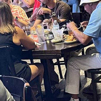 Dave & Buster's Jacksonville - Chihuahua at the table in the restaurant. - Arcades Near Me - Jacksonville, Florida