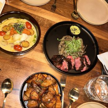 Ember Kitchen - Steak, beef fat potatoes, fish (halibut) - Latin American Near Me - Austin, Texas