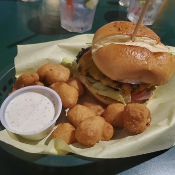 Ryan's Saloon & Broiler - Cheese Burger and fried cheese curds! YUM - Bars Near Me - Reno, Nevada