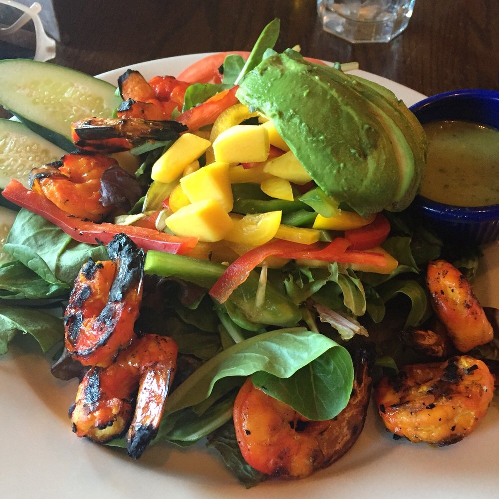 Blackened shrimp & avocado salad. Yum! As good as it looks!