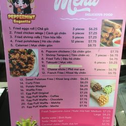 Peppermint Baguette - Menu as of 4/9/2024