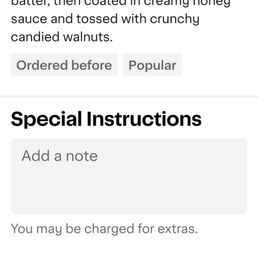 Description of dish on website Description of dish on website