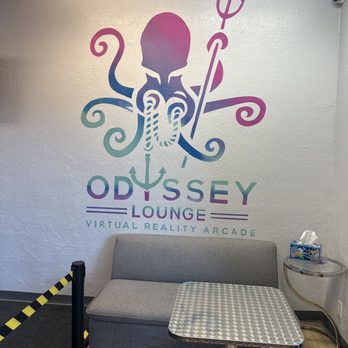 Odyssey VR Lounge - Cool Painted Logo - Arcades Near Me - Clayton, California Odyssey VR Lounge - Cool Painted Logo - Arcades Near Me - Clayton, California