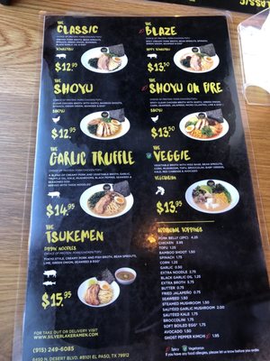 Menu photo 6 Silverlake Ramen El Paso, TX