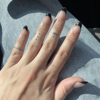 UrbanChic Nailbar - Gel-X with black tips - Nail Salons Near Me - Cary, North Carolina UrbanChic Nailbar - Gel-X with black tips - Nail Salons Near Me - Cary, North Carolina