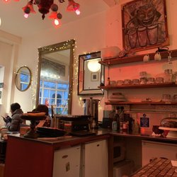 Red Door - View from our tiny table