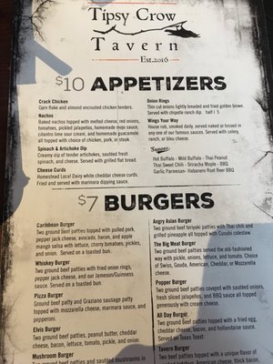 Menu photo 1 Tipsy Crow Tavern Des Moines, IA Menu photo 1 Tipsy Crow Tavern Des Moines, IA