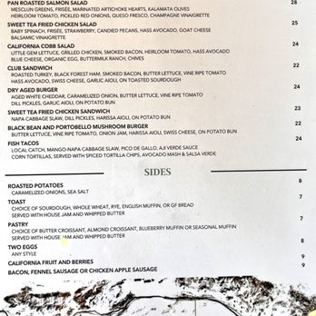 Harvest - Menu - New American Near Me - Laguna Beach, California