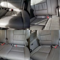 TL auto detailing - Before and after of leather cleaning