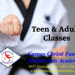 Corpus Christi Family Martial Arts Academy - Classes for all ages beginning at 3 years old.