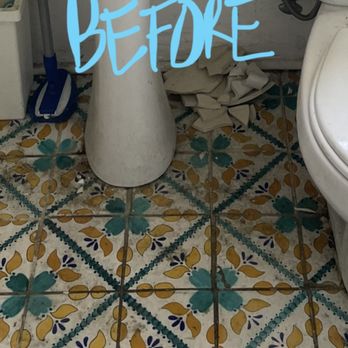 OC Stone Restoration - Bathroom grout BEFORE - Filthy! - Flooring Near Me - Anaheim, California