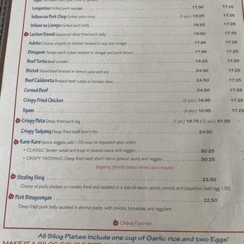Chibog - Menu - Filipino Near Me - Daly City, California Chibog - Menu - Filipino Near Me - Daly City, California