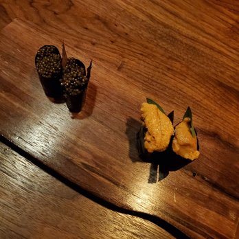 Uchiko Austin - Golden caviar and sea urchin nigiri - Sushi Bars Near Me - Austin, Texas