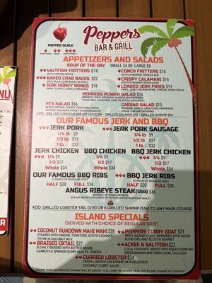 Menu photo 1 Peppers Bar & Grill Grand Cayman, FL Menu photo 1 Peppers Bar & Grill Grand Cayman, FL