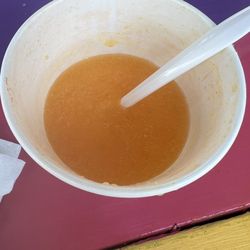 Pelican's SnoBalls - This is after I poured out a ton of the syrup ... they just need to properly train them here how to make the snow cones