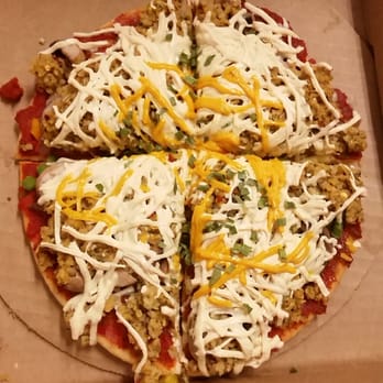 Jikoni Cafe - Kush Supreme Pizza 10" (vegan). Sooooo good!! - Vegan Near Me - Norfolk, Virginia