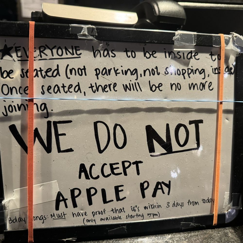 Iron Age - This sign posted at the counter ~ Hilarious - Korean Near Me - Catonsville, Maryland