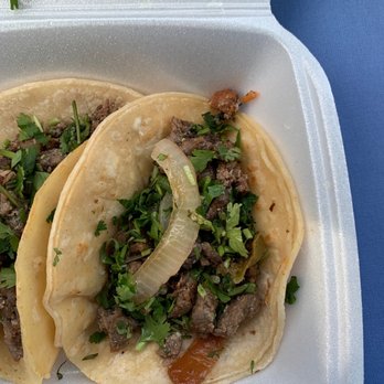 El Paisa - two tacos in a styrofoam container - Mexican Near Me - Bedford, Texas El Paisa - two tacos in a styrofoam container - Mexican Near Me - Bedford, Texas